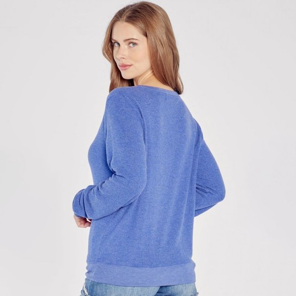 Wildfox Surf the Web Baggy Beach Jumper Deep V size Small - Picture 3 of 14